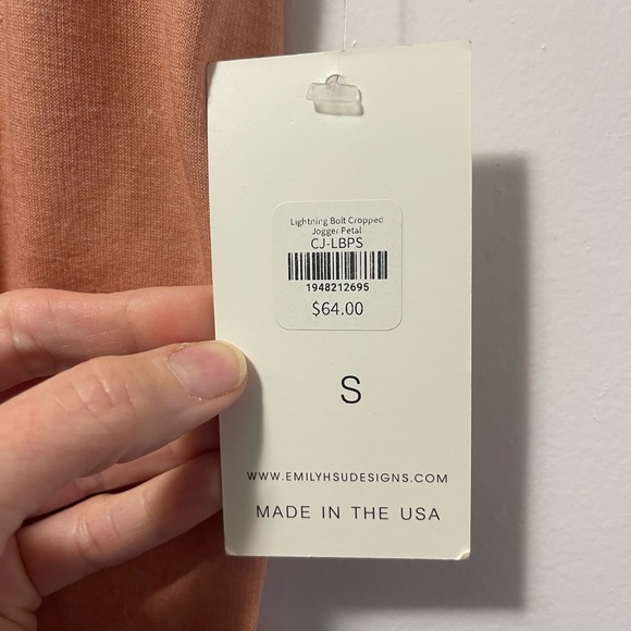 Emily Hsu lightning bolt cropped joggers - NWT - Picture 7 of 7